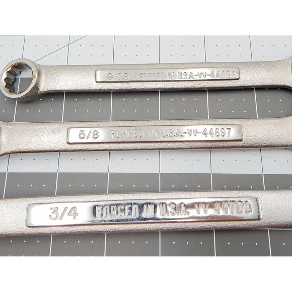 Craftsman Combination Wrenches SAE Set of 3 Forged in USA VV Series - Picture 7 of 7
